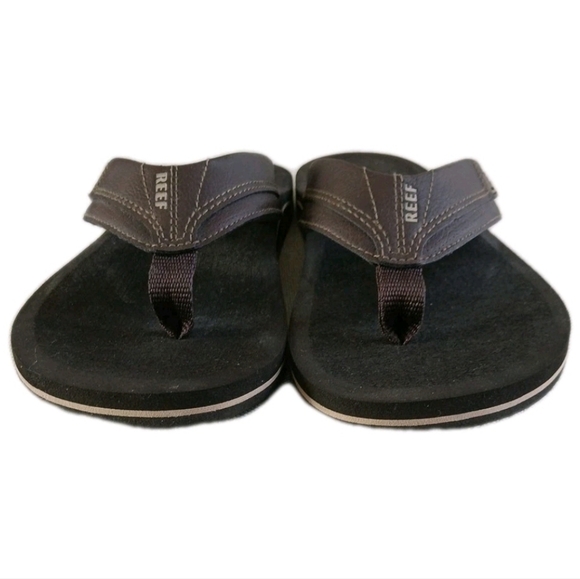 REEF Cushion Dawn Men's Size 8 Brown & Tan Flip Flops, Used Excellent Condition - Picture 6 of 12